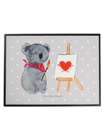 Mr. & Mrs. Panda Schreibtischunterlage Koala Künstler ohne Spruch in Grau Pastell