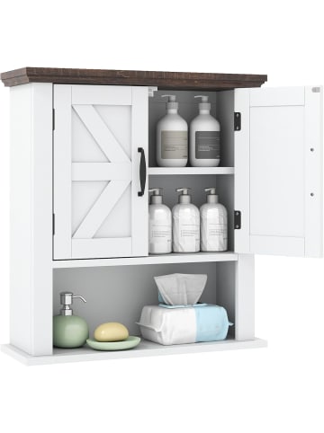 COSTWAY Badezimmerschrank hängend in Weiß