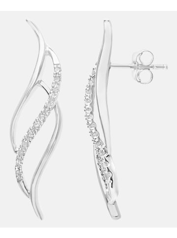 Diamant L'éternel Ohrhänger aus 375 Weißgold mit Diamant gedreht