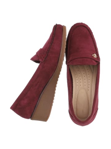 Ital-Design Halbschuh in Weinrot