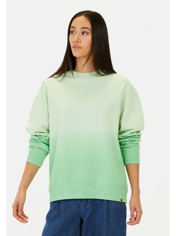Camel Active Sweatshirt mit Garment Dye-Effekt in Pfefferminze
