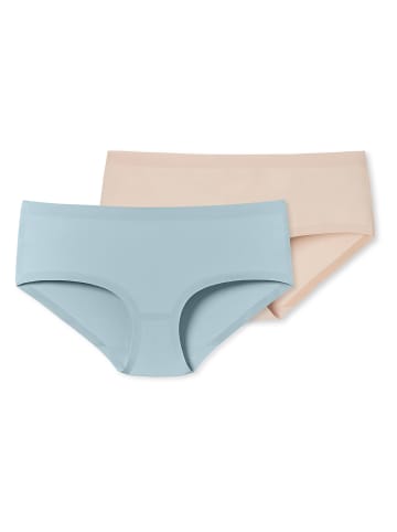 Schiesser Panty Invisible Cotton in bluebird, sand