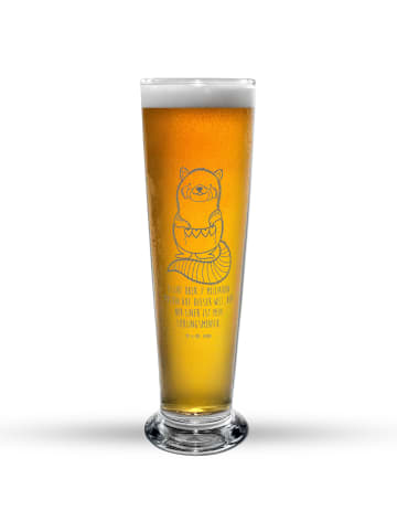 Mr. & Mrs. Panda Bierglas Roter Panda mit Spruch in Transparent