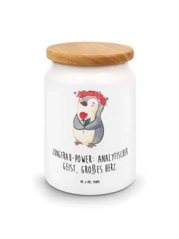 Mr. & Mrs. Panda behälter Jungfrau Astrologie mit Spruch in Weiß