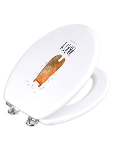 Mr. & Mrs. Panda Klo-Deckel Bär Party mit Spruch in Weiß