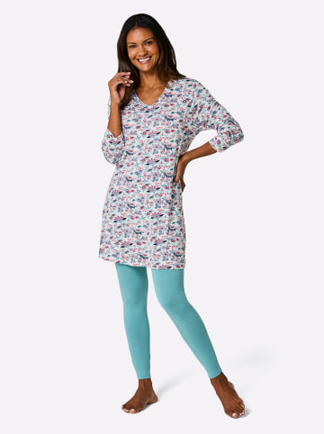 WITT WEIDEN Schlafanzug in ecru-ozean-bedruckt