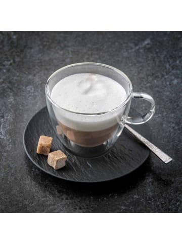 Villeroy & Boch 6er Set Café au Lait-Set Manufacture Rock 250 ml schwarz in schwarz