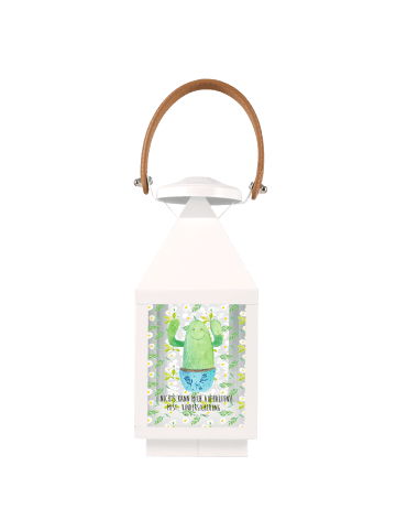 Mr. & Mrs. Panda Windlicht Kaktus Happy mit Spruch in Transparent