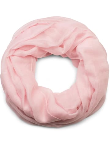 styleBREAKER Loop Schal mit Glitzer in Rose