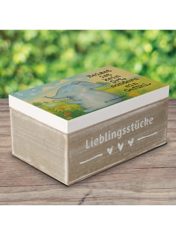 Mr. & Mrs. Panda Box Elefant Seifenblasen Design mit Spruch in Weiß