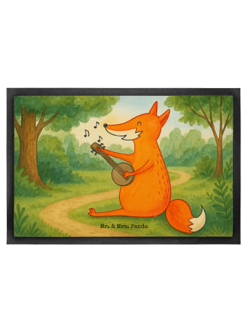 Mr. & Mrs. Panda Schmutzmatte Fuchs Gitarre Design ohne Spruch in Weiß