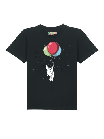 wat? Apparel T-Shirt Little Balloon Astronaut in Schwarz