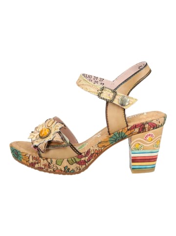 LAURA VITA Sandalen in Beige/Grün