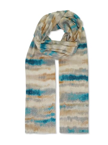 Harpa Schal in turquoise-beige