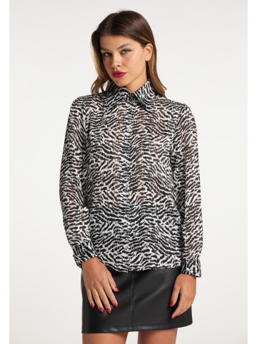 faina Damen Bluse in Weiss Schwarz