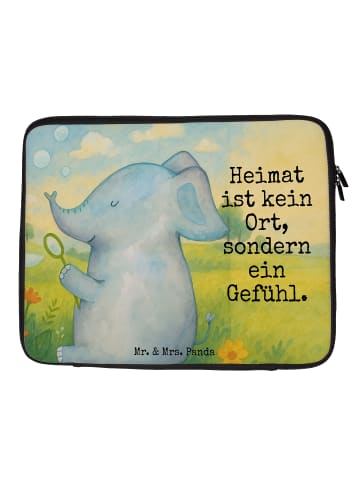 Mr. & Mrs. Panda Notebook Tasche Elefant Seifenblasen Design mit... in Weiß