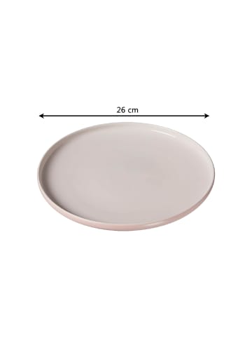 Ritzenhoff & Breker 4er Set Speiseteller Jasper in – ø 26.0 cm in Rosa