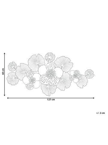 Beliani Wandobjekt MOLYBDENIUM in Bunt - (W) 127 x (H) 60 x (L) 6 cm