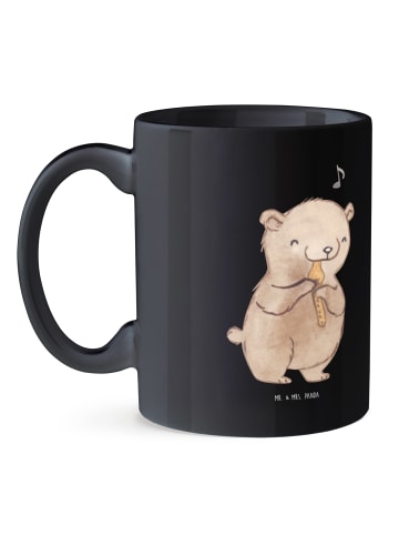 Mr. & Mrs. Panda Keramiktasse Flöte Atem mit Spruch in Schwarz