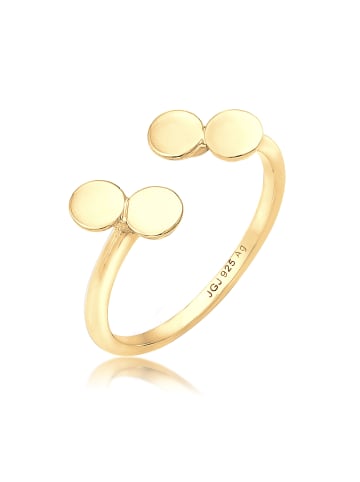 Elli Ring 925 Sterling Silber Geo, Kreis in Gold