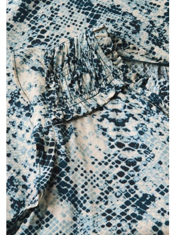Street One Bluse mit Snake Print in Blau