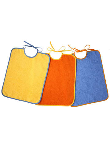 Wörner Riesen-Bindelätzchen 3er Pack - Gelb Orange Blau