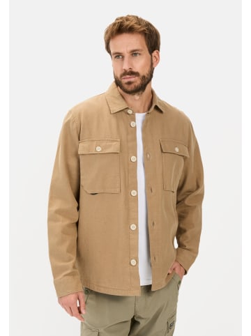 Camel Active Overshirt aus Leinen-Baumwoll-Mix in Braun