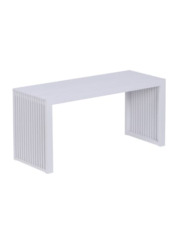 relaxdays Sitzbank in Weiß - (B)90 x (H)43 x (T)33 cm