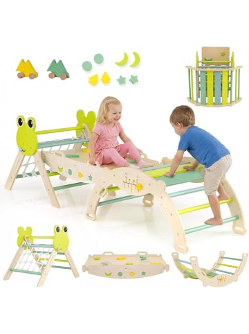 COSTWAY Klettergerüst Indoor 3er Set ab 1 Jahr in Grün