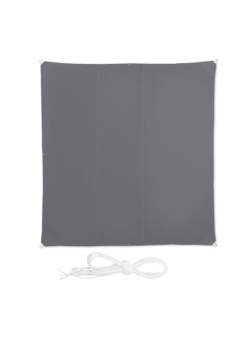 relaxdays Sonnensegel in Grau - (B)400 x (T)400 cm