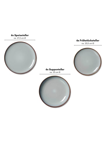 Ritzenhoff & Breker 18er Set Teller-Set Portofino grau in grau