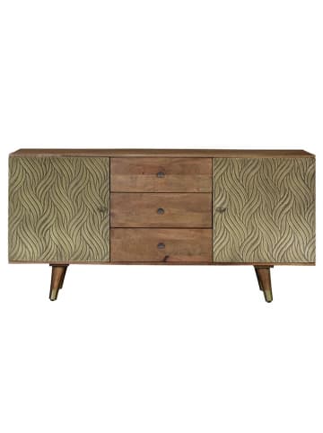 Giner y Colomer Sideboard aus Mangoholz und Bronze in Brown