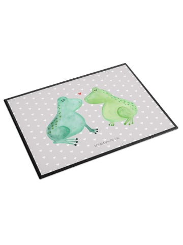 Mr. & Mrs. Panda Schreibtischunterlage Frosch Liebe ohne Spruch in Grau Pastell