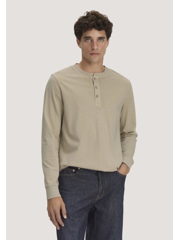 Hessnatur Hessnatur Henley Longsleeve Relaxed aus reiner Bio-Baumwolle in sand