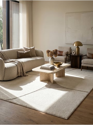 KADIMA DESIGN Läufer Abstrakt pflegeleicht Wohnzimmer Schlafzimmer Flur Esszimmer in Creme