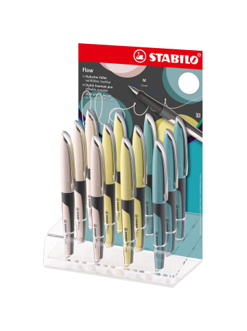 STABILO Füller Flow Modern Office M 12 ST POP-Paket 12 Stück/3 Farben