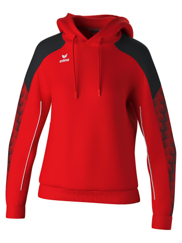 erima Damen Kapuzensweat in rot/schwarz