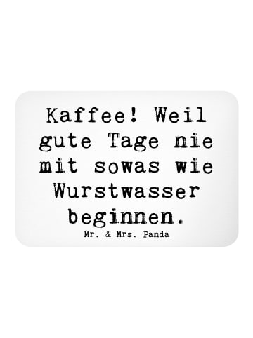 Mr. & Mrs. Panda Kühlschrankmagnet Spruch Freude am Kaffee mit S... in Weiß