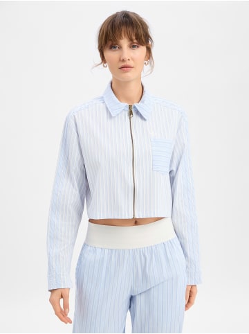 adidas Originals Hemdjacke in hellblau weiß - 0001