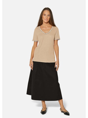 MADELEINE Kurzarm-Shirt aus Leinen in natur / multicolor