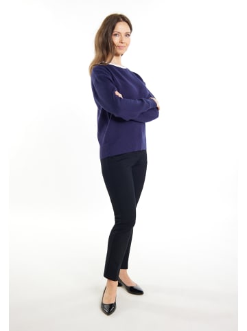 usha BLACK LABEL Damen Strickpullover in Marine Weiss
