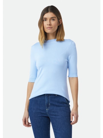 comma Strickpullover kurzarm in Blau