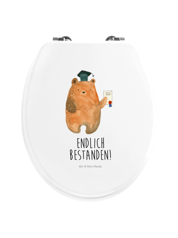 Mr. & Mrs. Panda Klobrille Bär Prüfung mit Spruch in Weiß