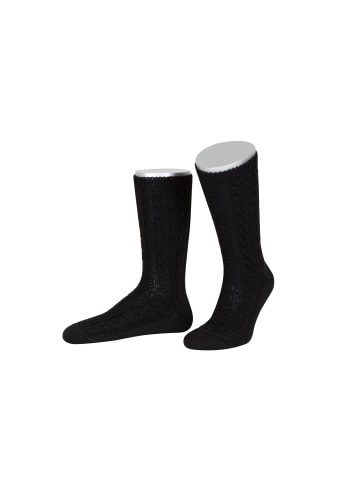 Lusana Trachtenschoppersocken L5697 in schwarz (01)