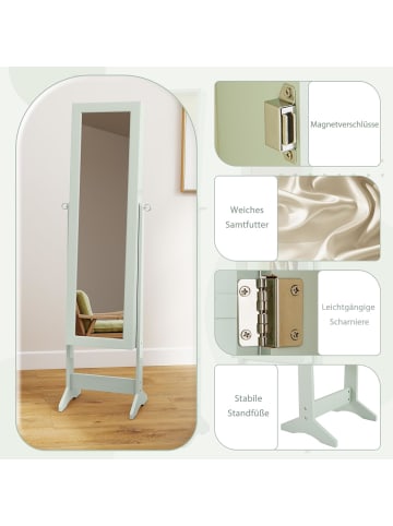 COSTWAY Schmuckschrank in Grün