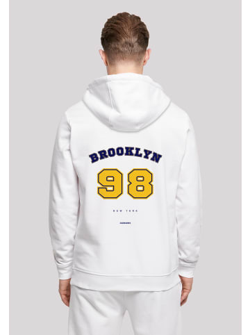 F4NT4STIC Basic Hoodie Brooklyn 98 NY HOODIE in weiß