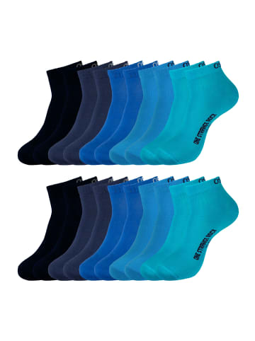 One Strange Rock 10 Paar Quarter Socken in Blau
