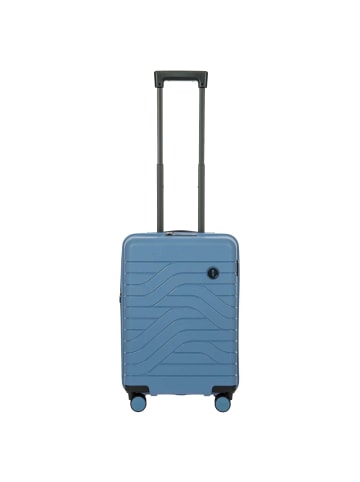 BRIC`s BY Ulisse - 4-Rollen-Kabinentrolley 55 cm erw. (grey blue) in grey blue