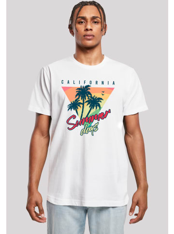 F4NT4STIC T-Shirt California Palmen Retro in weiß