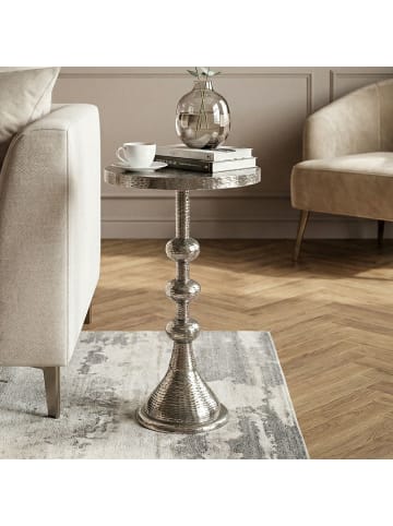 FineBuy Beistelltisch in Silber / Aluminium / 30x30x56